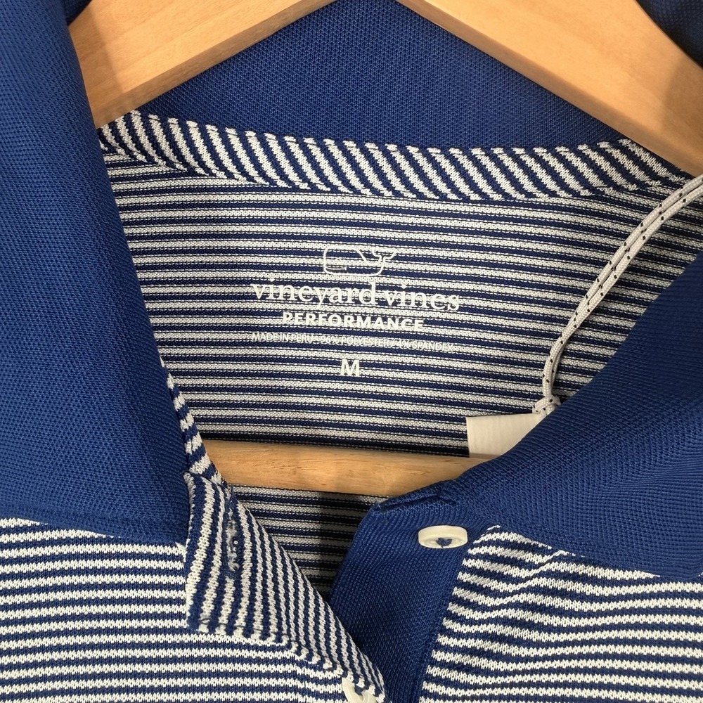 Vineyard vines Women's Performance Pique Polo ROYAL OCEAN SZ-M NWT (PTP 19.5in) - Picture 6 of 16